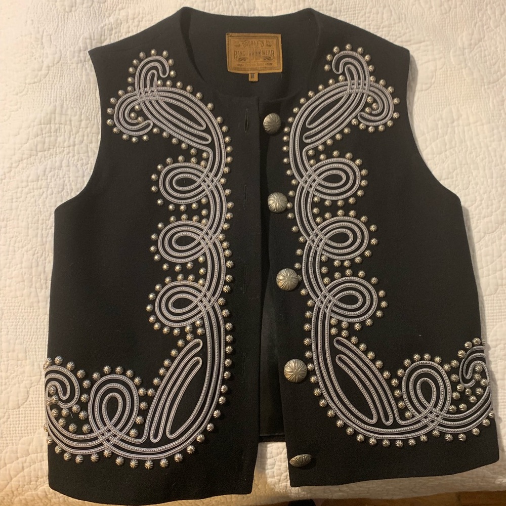 Double D Ranchwear black vest sz M